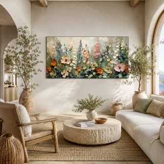 Mediterranean Meadow — hand-painted oil painting on canvas