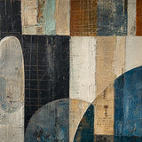 Copper Mosaic - hand-painted vertical oil painting in a styled interior
