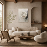 Ivory Bloom — hand-painted oil painting on canvas
