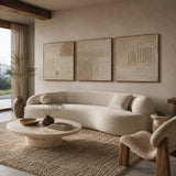 Quiet Linen abstract oil painting, hand-painted on canvas