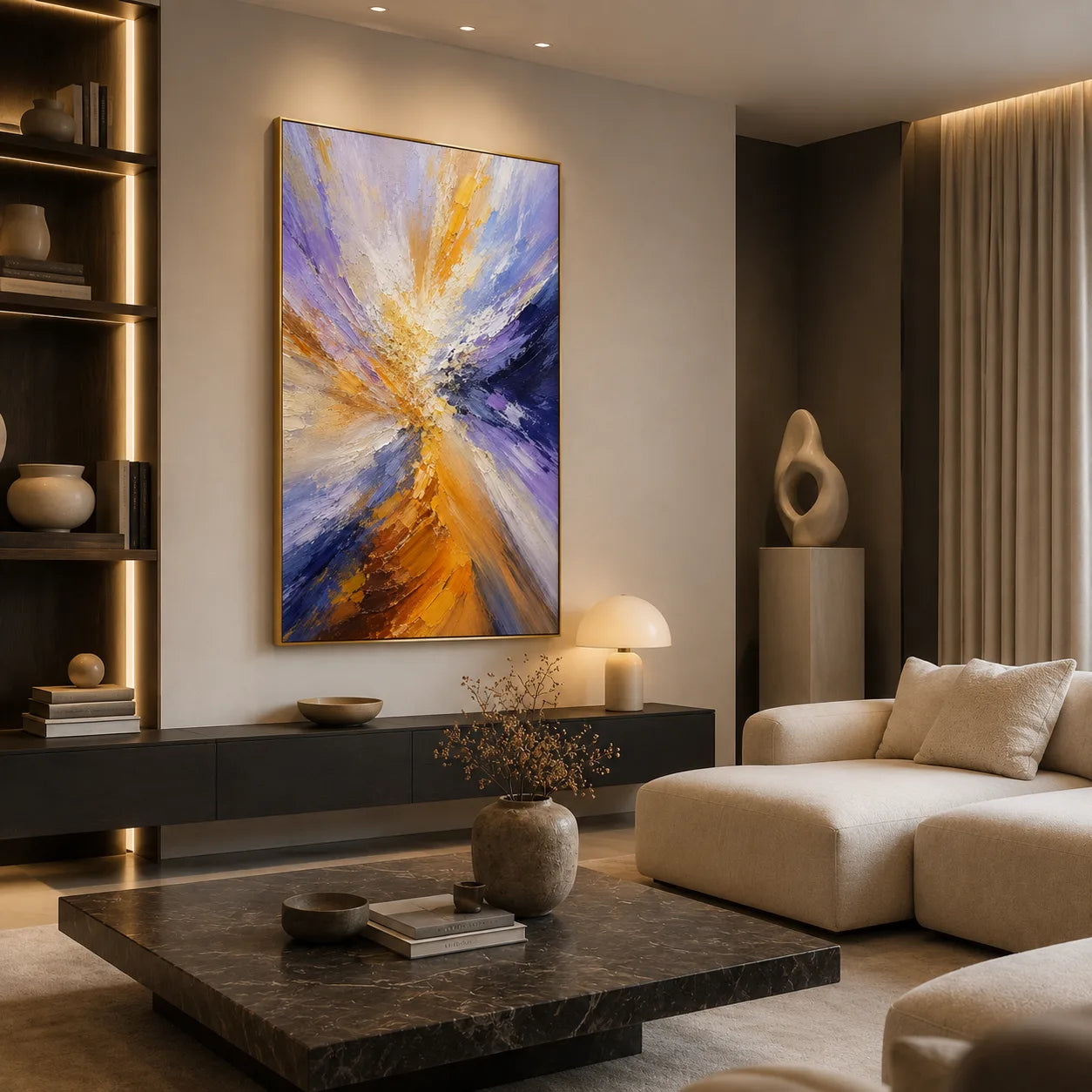 Apotheosis - hand-painted abstract oil painting on canvas detail 2 by Realoilart