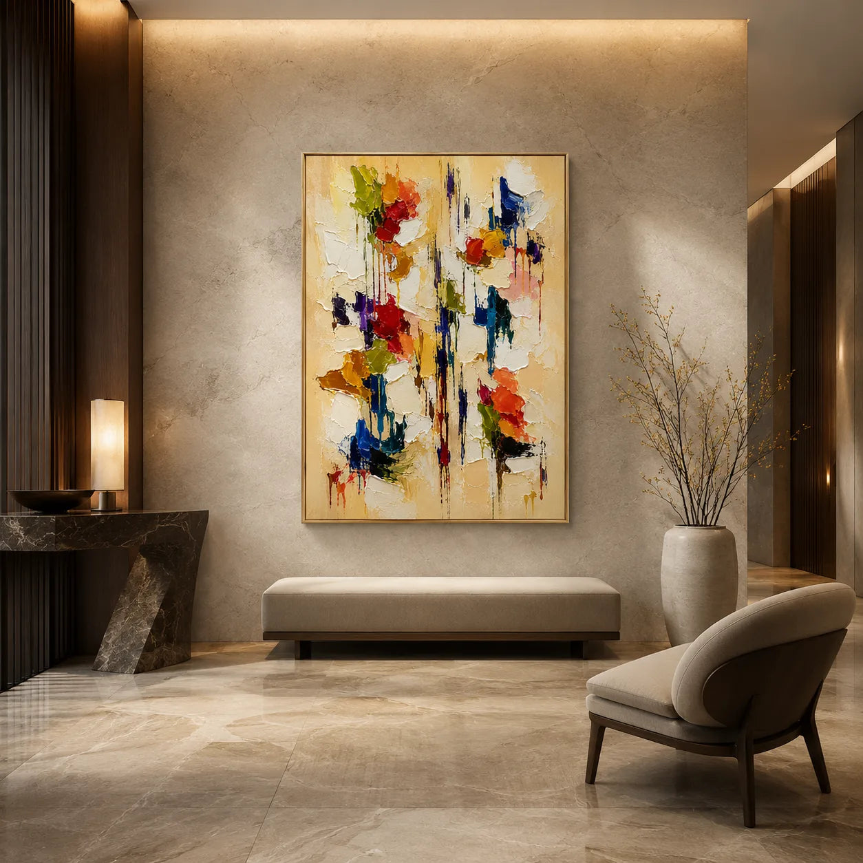 Jubilation - hand-painted abstract oil painting on canvas by Realoilart