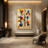 Vivid Flourish abstract oil painting, hand-painted on canvas