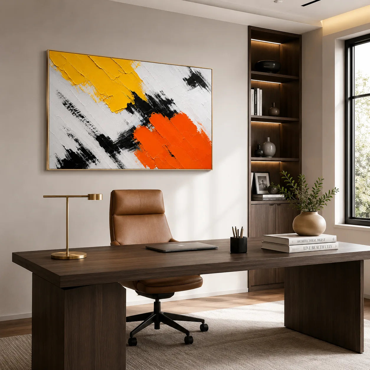 Crescendo - hand-painted landscape oil painting on canvas detail 2 by Realoilart