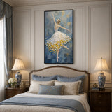 Petal Pirouette abstract oil painting, hand-painted on canvas