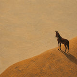 Lone Horizon abstract oil painting, hand-painted on canvas