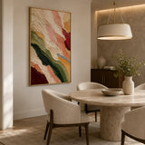 Earthen Strata abstract oil painting, hand-painted on canvas