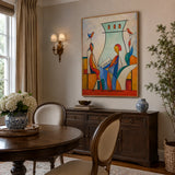 Birdsong Sonata abstract oil painting, hand-painted on canvas