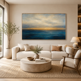 Golden Horizon - hand-painted oil painting on canvas by Realoilart