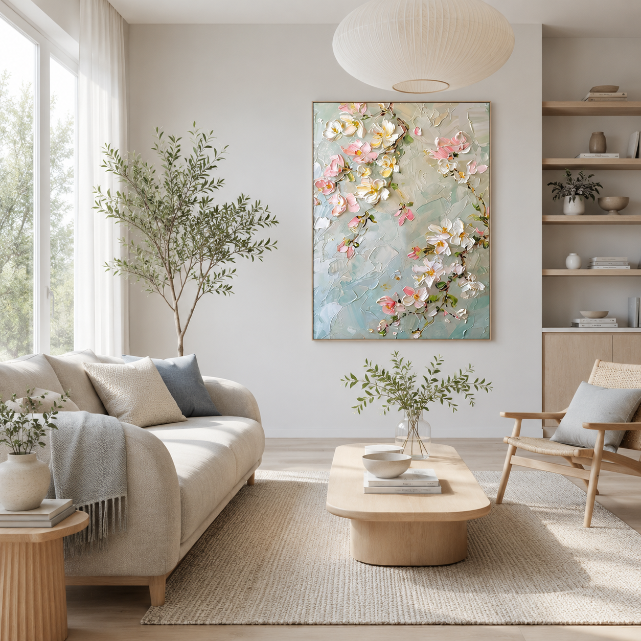 Spring Blossom - hand-painted floral oil painting on canvas detail 2 by Realoilart