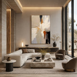 Ember Light - hand-painted abstract oil painting on canvas detail 3 by Realoilart