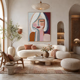 Dreaming Muse - hand-painted portrait oil painting on canvas detail 2 by Realoilart