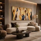 Honeyed Forms - hand-painted landscape oil painting on canvas detail 4 by Realoilart