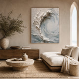 Cresting Silence - hand-painted coastal oil painting on canvas detail 5 by Realoilart
