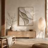 Sculpted Leaves — hand-painted oil painting on canvas