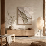 Sculpted Leaves - hand-painted floral oil painting on canvas detail 3 by Realoilart