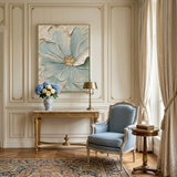 Azure Bloom — hand-painted oil painting on canvas