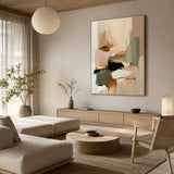 Warm Composition - hand-painted abstract oil painting on canvas detail 3 by Realoilart