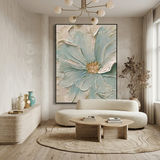 Azure Bloom — hand-painted oil painting on canvas