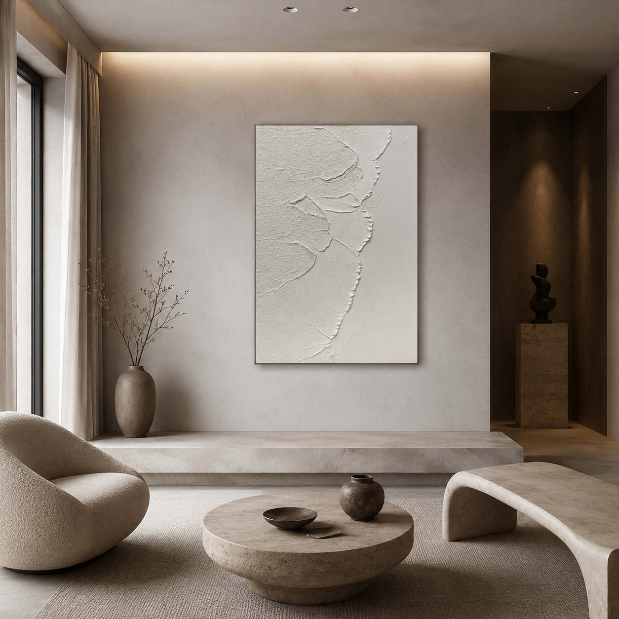 Quiet Relief - hand-painted abstract oil painting on canvas by Realoilart