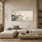 Blooming Tranquility - hand-painted floral oil painting on canvas detail 2 by Realoilart
