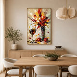 Crimson Burst - hand-painted oil painting on canvas by Realoilart