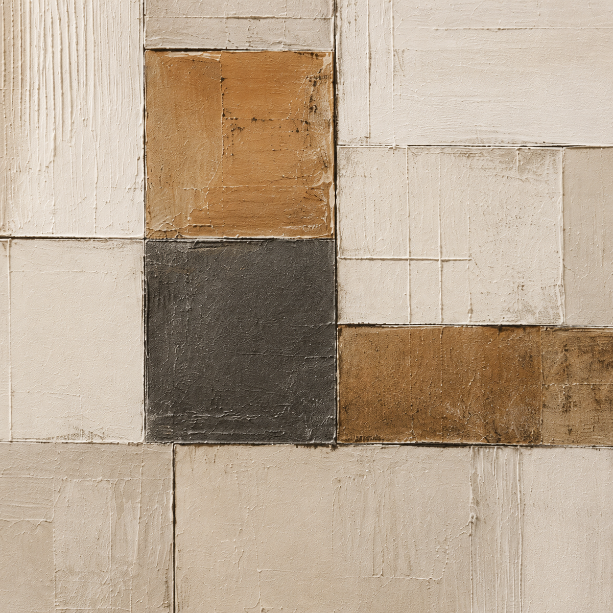 Earthen Mosaic - hand-painted landscape oil painting on canvas detail 7 by Realoilart