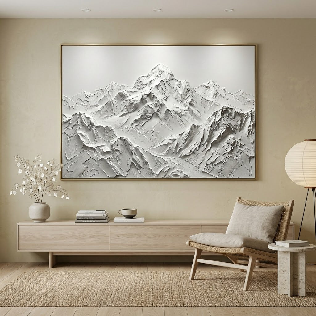 Alpine Silence - hand-painted landscape oil painting on canvas by Realoilart