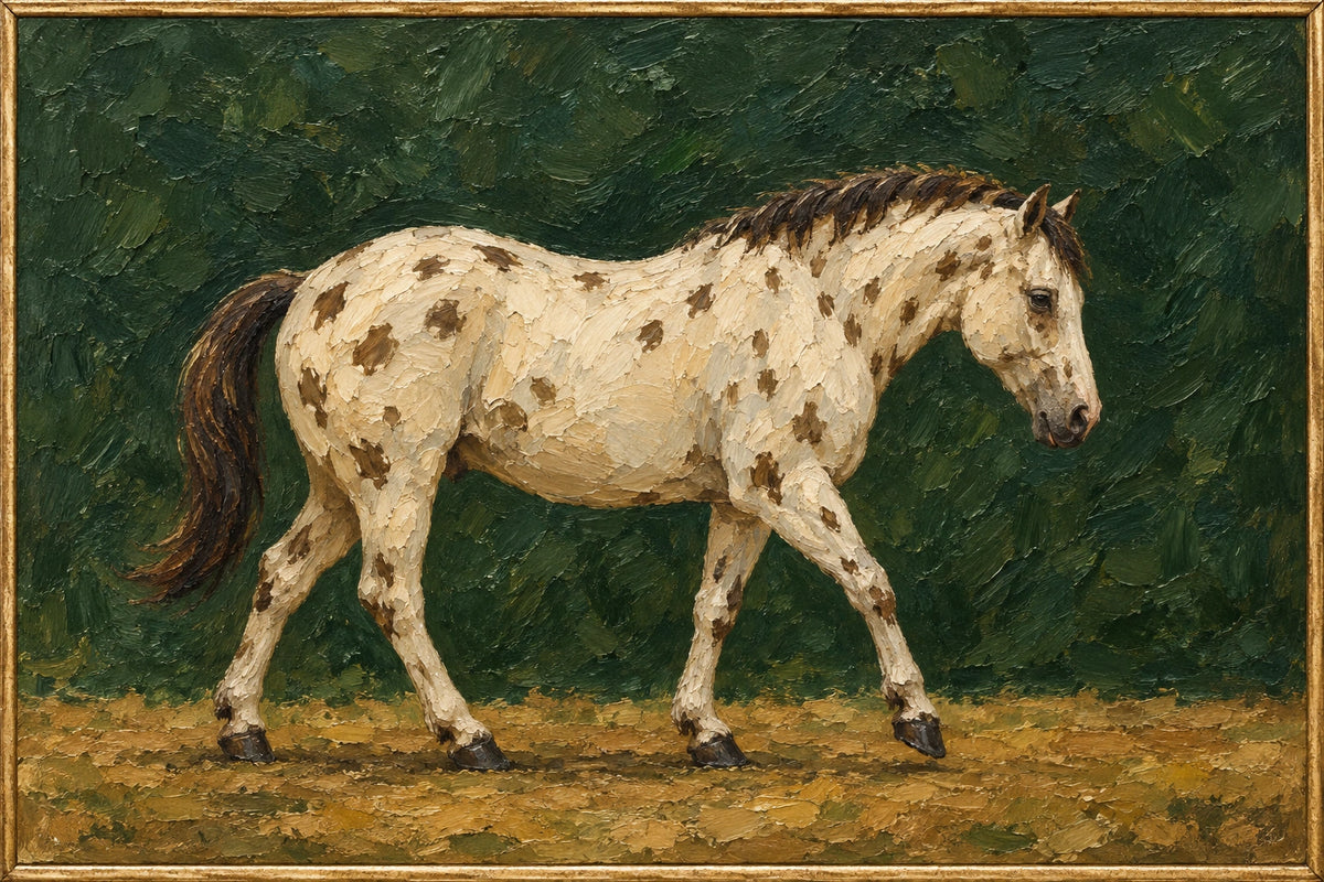 Evergreen Grace — Horse oil painting