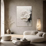 Ivory Bloom — hand-painted oil painting on canvas