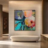 Confluence framed in a contemporary seating area