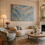 Petal Haze - hand-painted floral oil painting on canvas detail 2 by Realoilart