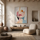 Pastel Muse — hand-painted oil painting on canvas