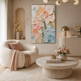 Pastel Bloom — hand-painted oil painting on canvas