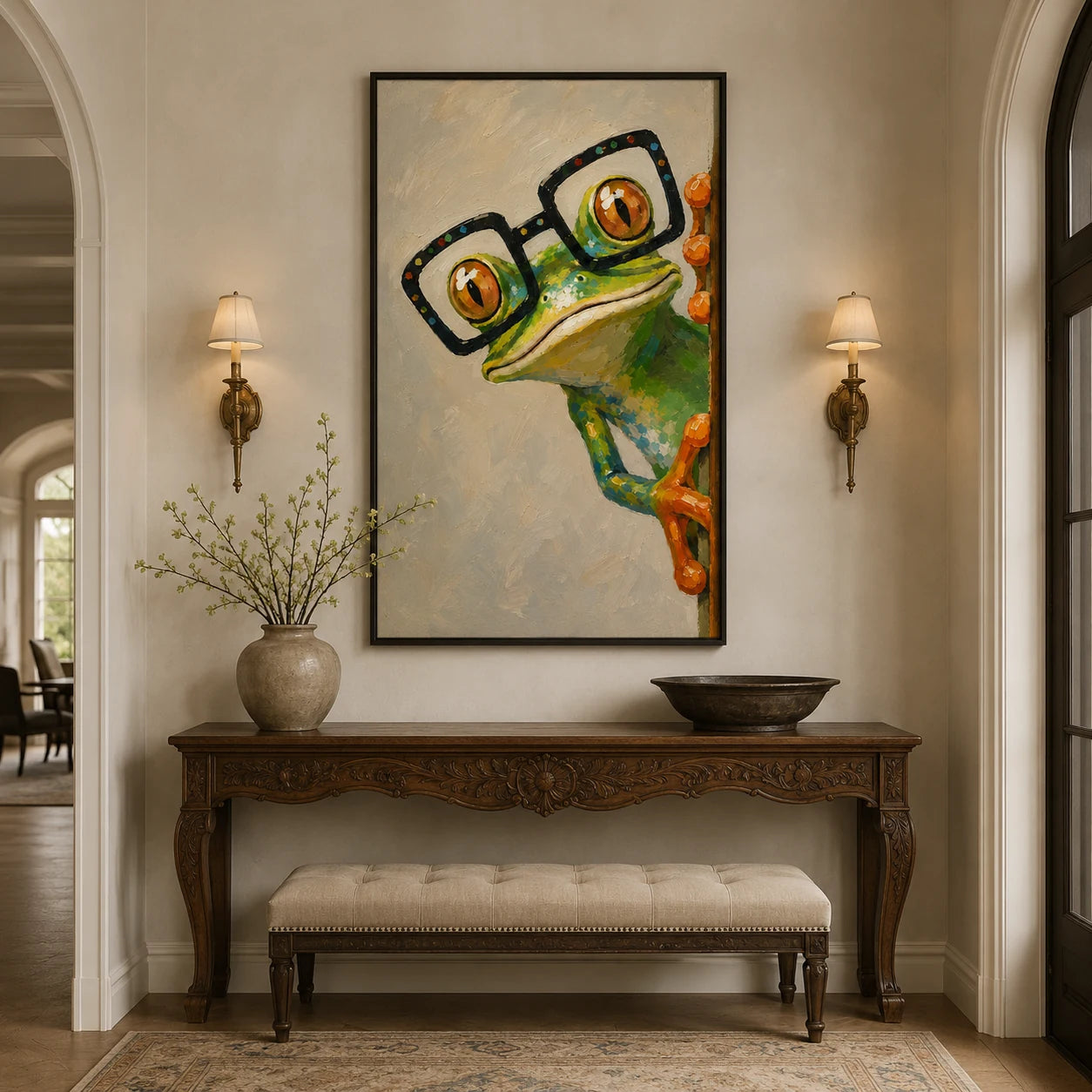 Connoisseur - hand-painted animal oil painting on canvas by Realoilart
