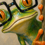 Amber Spectacles - hand-painted oil painting on canvas