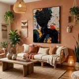 Bold Bloom — hand-painted oil painting on canvas