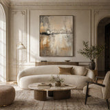 Soft Reflection - hand-painted abstract oil painting on canvas by Realoilart