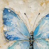 Blue Flutter - hand-painted oil painting on canvas