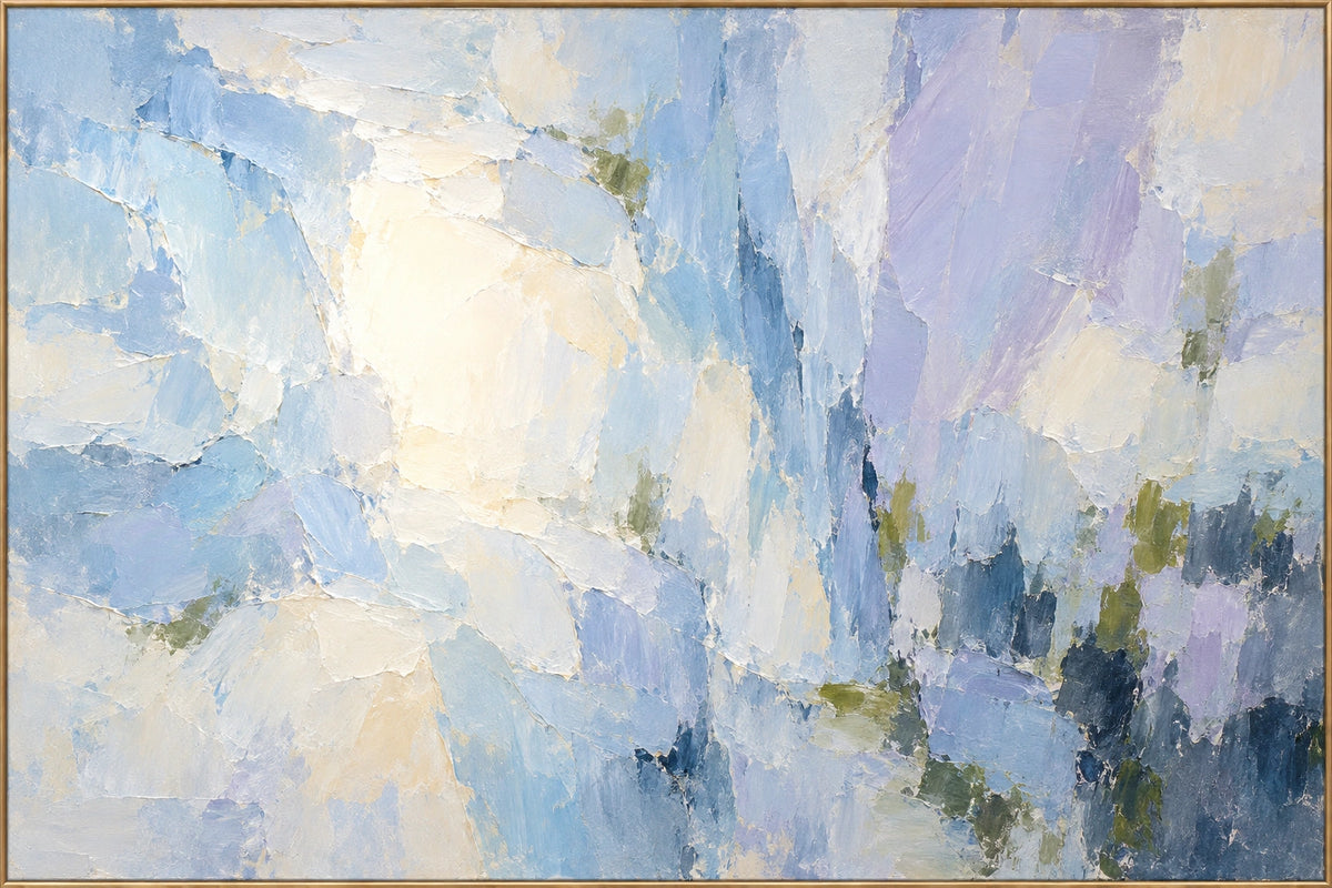 Blue Intervals — Abstract oil painting