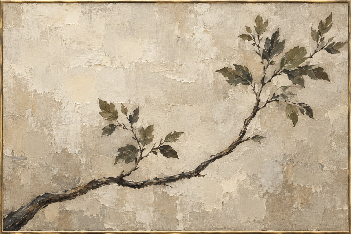 Linen Sky — Botanical oil painting