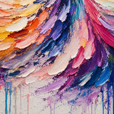 Aurora Plume - hand-painted oil painting on canvas by Realoilart