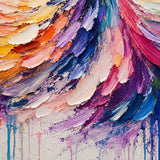 Aurora Plume - hand-painted portrait oil painting on canvas detail 7 by Realoilart