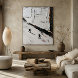 Alpine Shadows — hand-painted oil painting on canvas