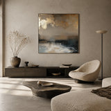 Golden Dusk - hand-painted landscape oil painting on canvas detail 5 by Realoilart