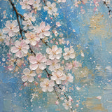 Petal Haze - hand-painted floral oil painting on canvas detail 7 by Realoilart