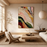 Chromatic Currents - hand-painted abstract oil painting on canvas detail 4 by Realoilart