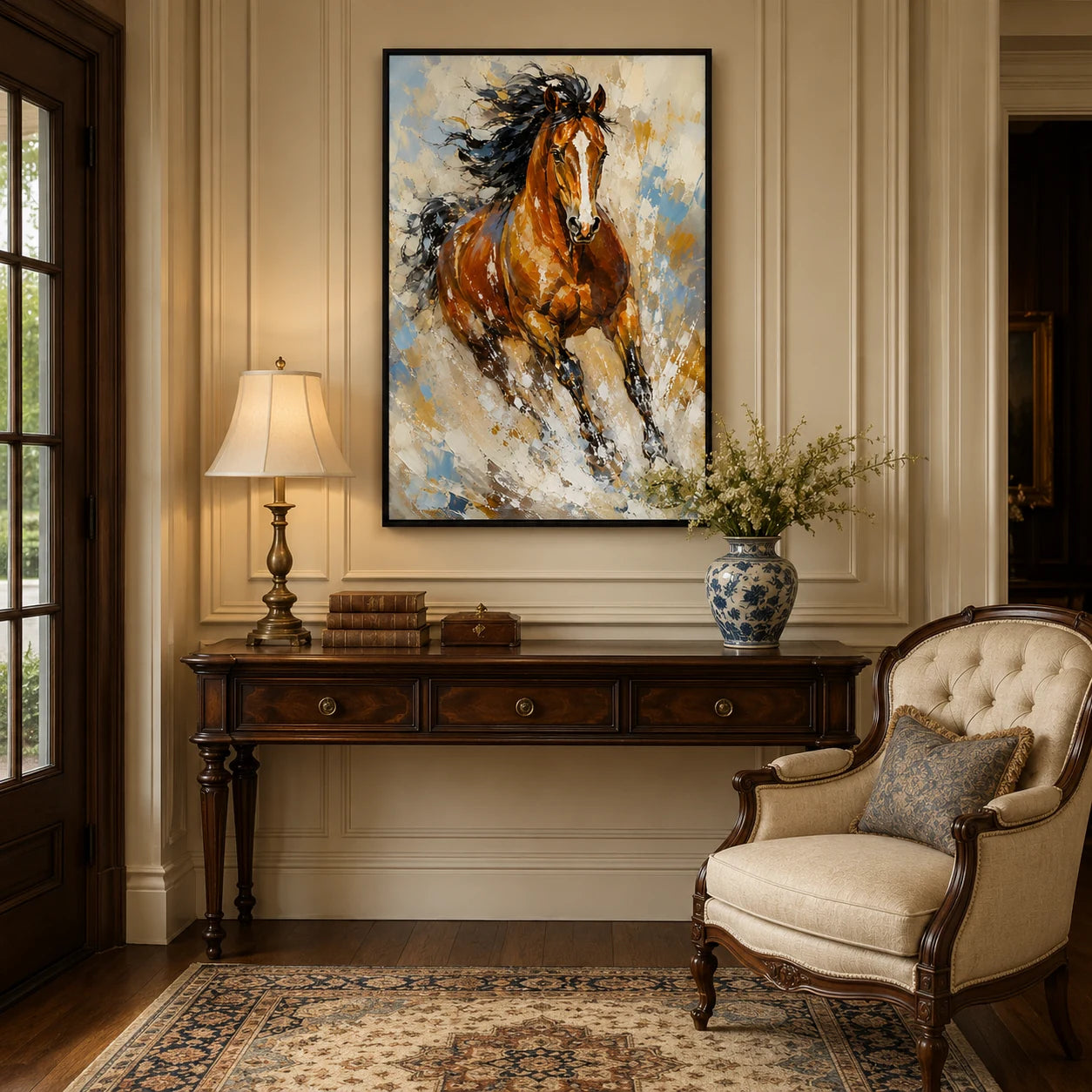 Momentum - hand-painted horse oil painting on canvas by Realoilart