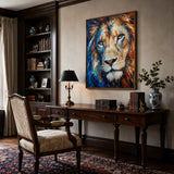 Cobalt Mane - hand-painted oil painting on canvas