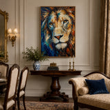 Cobalt Mane - hand-painted oil painting on canvas